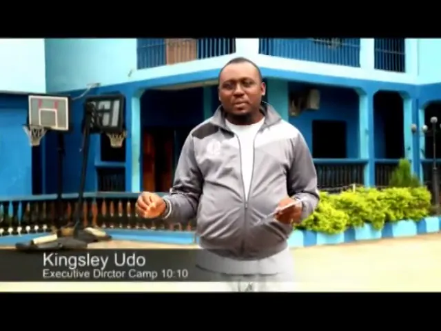 Young Kingsley Udo speaking in his 2013 Camp 10:10 documentary